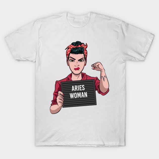 Aries Woman T-Shirt by Surta Comigo